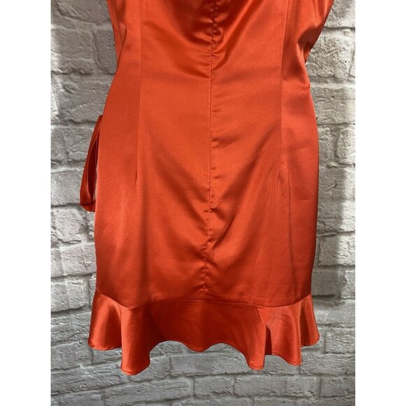 PRINCESS POLLY Bright Colorful Satin Mini Wrap Dress 8 Sexy Coquette Party 9868 - Picture 8 of 11